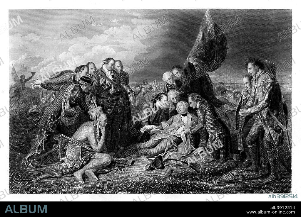 The Death of General Wolfe, 1759, (1860). The final moments of James Wolfe during the Battle of Quebec.