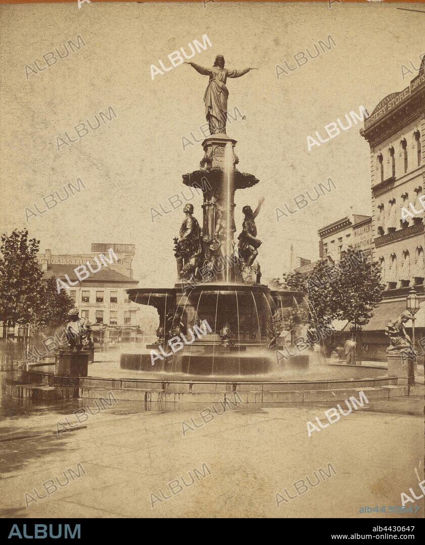 Fountain, Cincinnati, Ohio, J. Harry Hoover (American, active 1870s), or Edward Anthony (American, 1818 - 1888), 1871–1875, Albumen silver print.