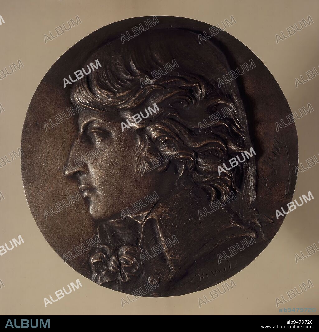 Portrait of Antoine de Saint-Just (1767-1794), Conventional, David d'Angers, Pierre-Jean, Sculptor, Eck and Durand, Founder, 19th century, Sculpture, Medallion (sculpture), Dimensions - Work: Diameter: 18 cm.