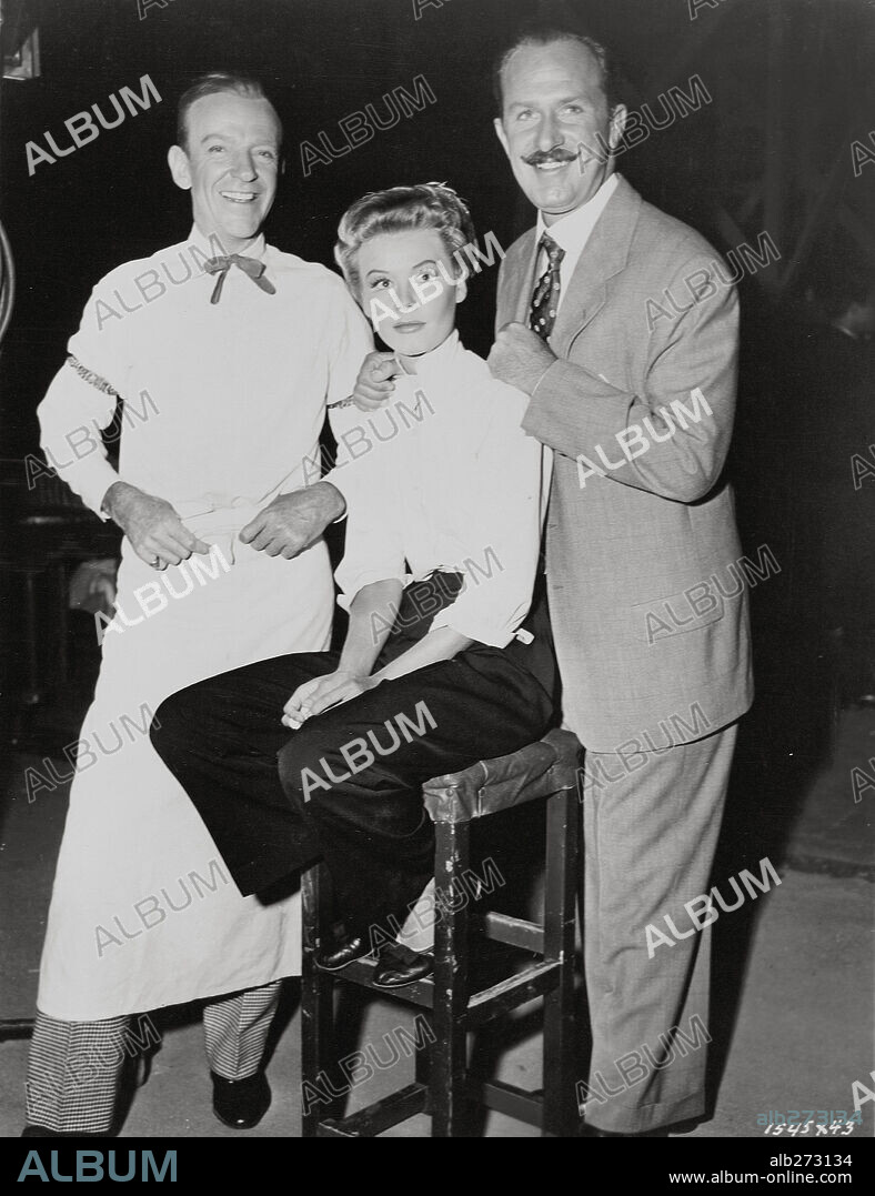FRED ASTAIRE, VERA ELLEN and KEENAN WYNN. FRED ASTAIRE, KEENAN WYNN and VERA-ELLEN in THE BELLE OF NEW YORK, 1952, directed by CHARLES WALTERS. Copyright M.G.M.