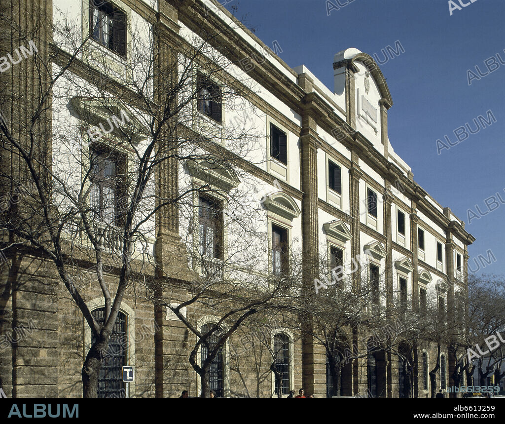 JUAN CABALLERO. PALACIO DE LA ADUANA DE CADIZ SEDE DE LA DIPUTACION PROVINCIAL - 1784.