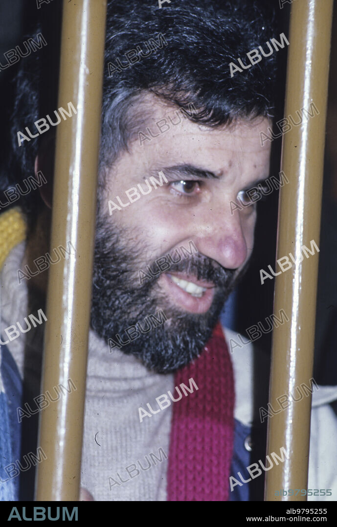 Renato curcio during a brigate rosse process.