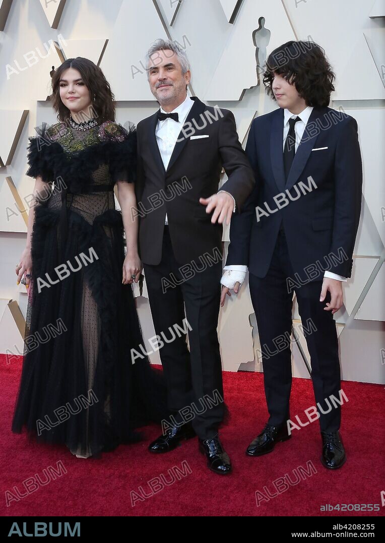 February 25, 2019 - Hollywood, California, U.S. - 24 February 2019 - Hollywood, California - Tess Bu Cuaron, Alfonso Cuaron, Olmo Teodoro Cuaron. 91st Annual Academy Awards presented by the Academy of Motion Picture Arts and Sciences held at Hollywood & Highland Center. Photo Credit: AdMedia. 25/02/2019