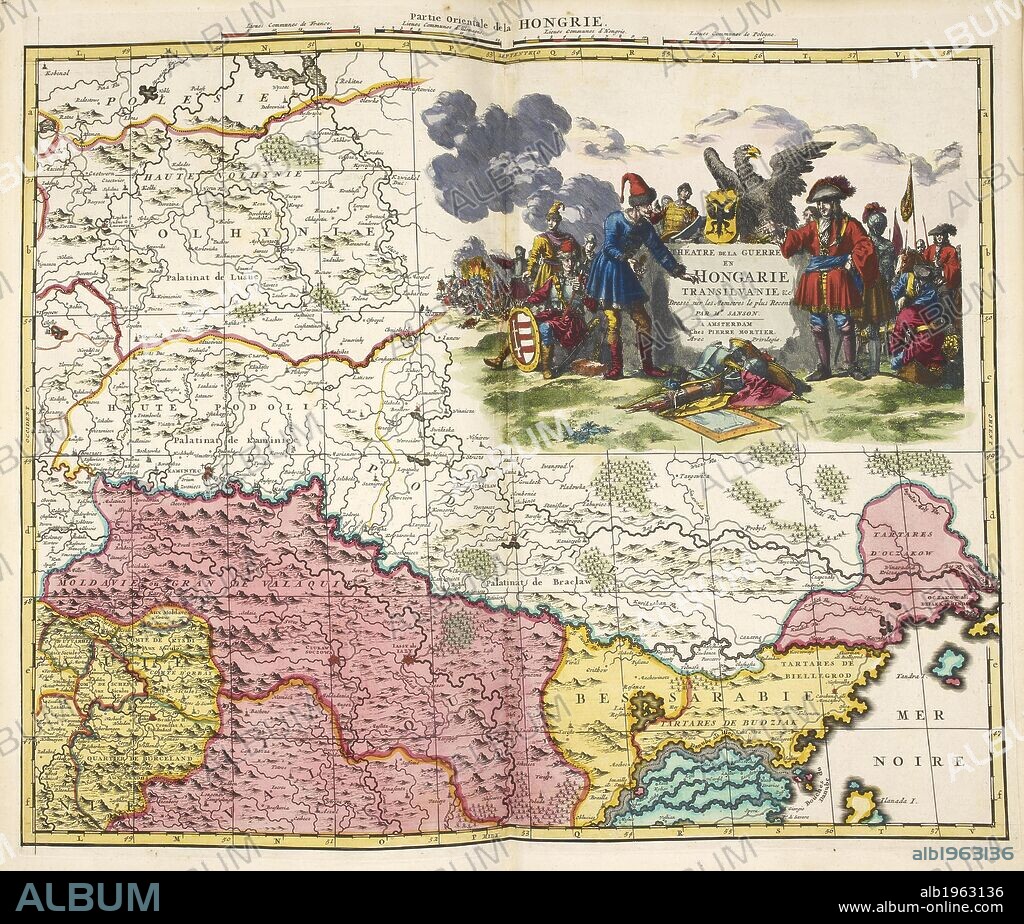 S SANSON. Map of Hongarie or Hungary in Europe.  A new atlas with updated observations published in 1700. . Atlas Nouveau aÌ€ lâ€™usage de MonseÌigneur le Duc de Bourgoyne. Amsterdam Netherlands. Source: Maps 39.f.14 Map 212. Language: Latin & French.