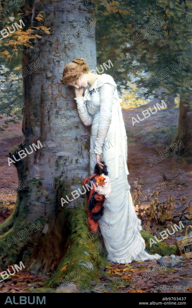 Painting - 1902. by Marcus Stone. Marcus Stone, artist and Associate of the Royal Academy, 1882. A popular and influential Victorian genre painter, Stone (1840-1921) was trained by his father Frank, also an artist, and first exhibited at the Royal Academy when aged just 18. He went on to become an Associate of the Academy in 1877 and a Royal Academician in 1887. ©2006 Credit:TopFoto.