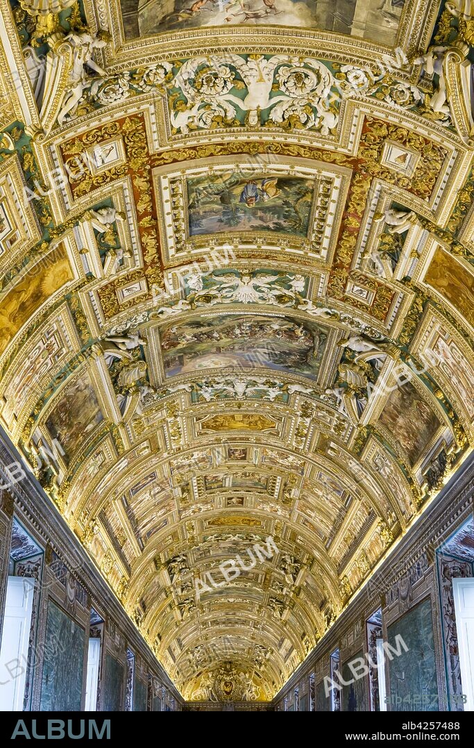 The Gallery of Maps in Thr Vatican Museum, Vatican city, Rome, Italy.