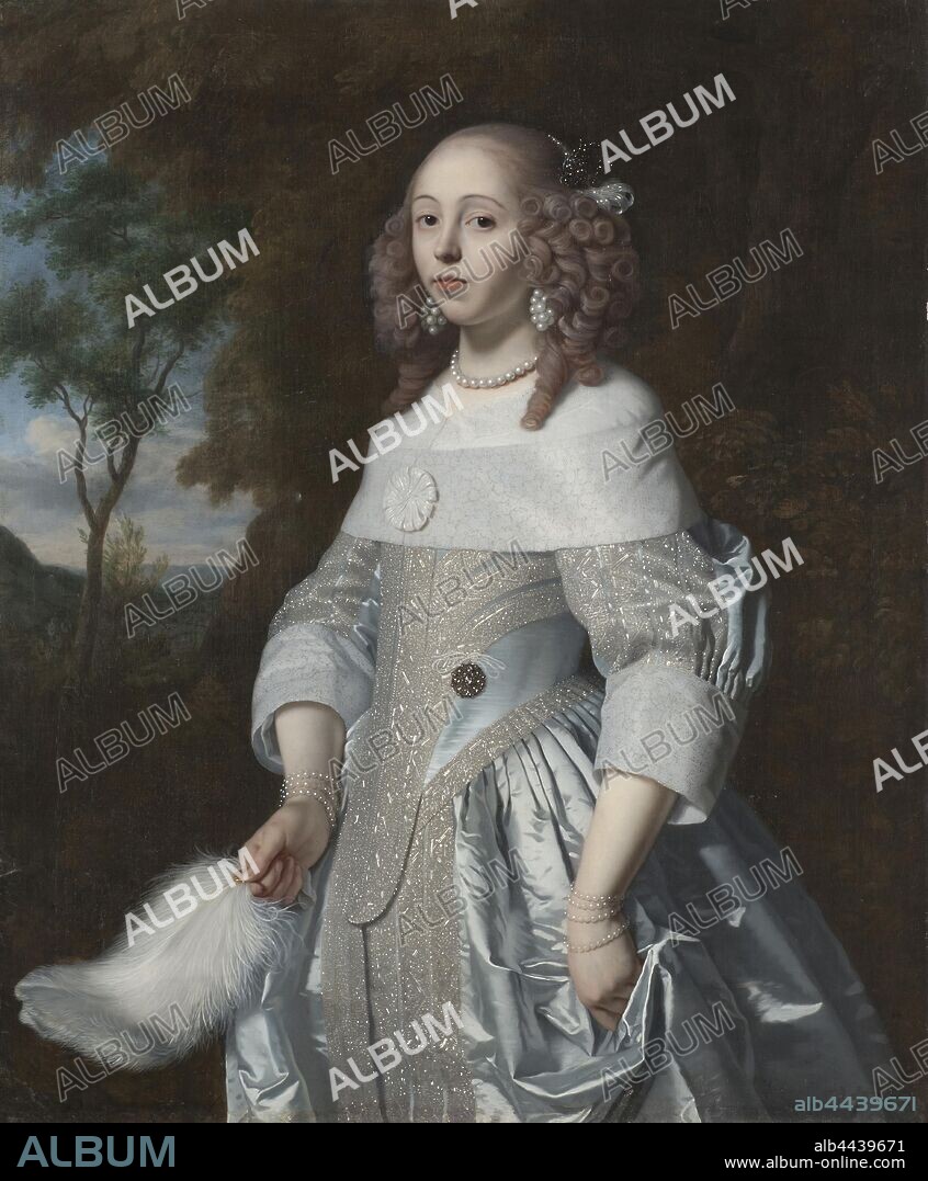 Bartholomeus van der Helst, Jeanne Parmentier, 1634-1710, married De Geer, painting, portrait, 1656, Oil on canvas, Inboised in wall panel on Leufsta, Height, 110 cm (43.3 inches), Width, 91 cm (35.8 inches), Inscription, B. van der Helst on, under the frame, Jeaane Parmentier b. 1634-d, 1710 Epouse de Louis de Geer, A.T., Bernhard vab der Helst 1656, Belongs to the Tuna fidei committee, Signed, Ideally 1656.