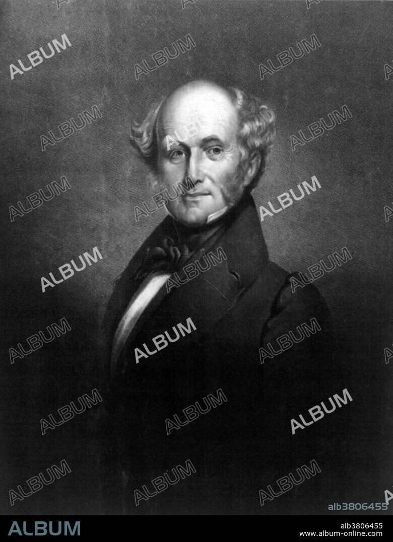 Martin Van Buren (December 5, 1782 - July 24, 1862) was the eighth President of the United States (1837-1841). Before his presidency, he was the eighth Vice President (1833-1837) and the tenth Secretary of State (1829-1831), both under Andrew Jackson. He was a key organizer of the Democratic Party, a dominant figure in the Second Party System, and the first president not of British or Irish descent, his family was Dutch. He was the first president to have been born a United States citizen, and the first for New York. He is the only president not to have spoken English as his first language, having grown up speaking Dutch. As Secretary of State and then Vice President, he was a key figure in building the organizational structure for Jacksonian democracy. His administration was largely characterized by the economic hardship of his time, the Panic of 1837. He was scapegoated for the depression and called "Martin Van Ruin" by his political opponents. He was voted out of office after four years, losing to Whig candidate William Henry Harrison. In the 1848 election Van Buren ran unsuccessfully for president on a third-party ticket, the Free Soil Party. After being bedridden with a case of pneumonia during the fall of 1861, he died of bronchial asthma and heart failure in 1862, at the age of 79.