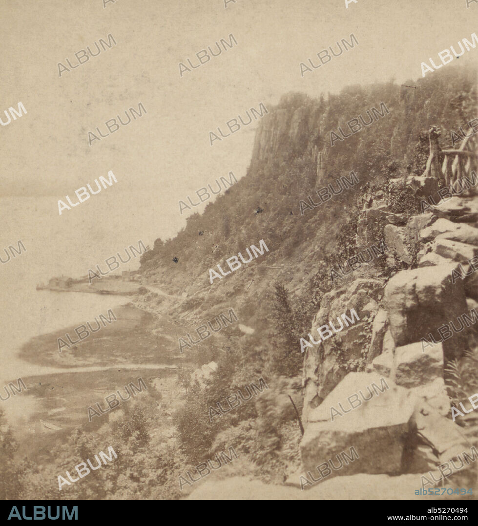 The Palisades and Englewood Landing., Cliffs, New York (State), Hudson River (N.Y. and N.J.), Palisades (N.J. and N.Y.), New Jersey.