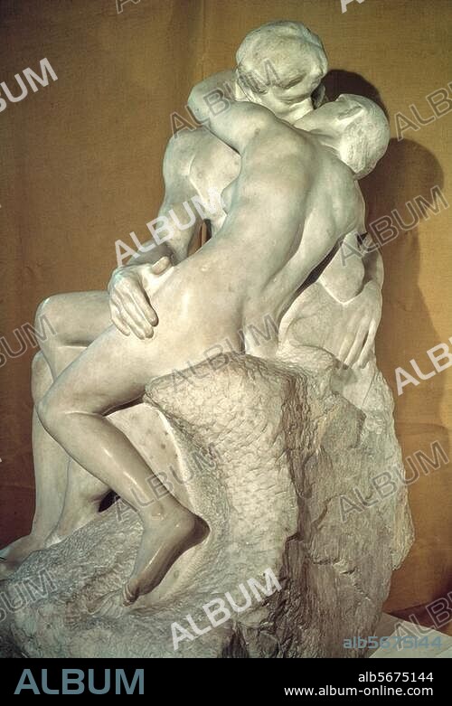 AUGUSTE RODIN. Rodin, Auguste. 1840-1917. "Der Kuß". Marmor, 1899. (Gipsmodell 1886). Paris, Musée Rodin.