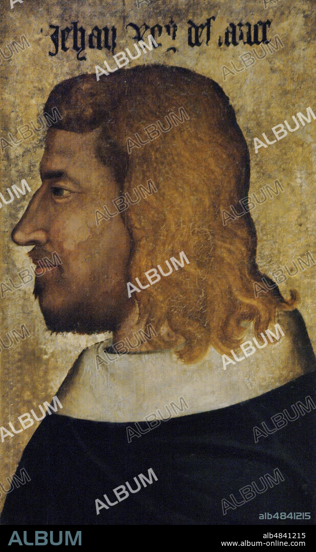 Juan II el Bueno (1319-1364). Rey de Francia. Perteneciente a la Casa de Valois. Retrato anterior a 1350. París, mediados del siglo XIV. Museo del Louvre. París. Francia.