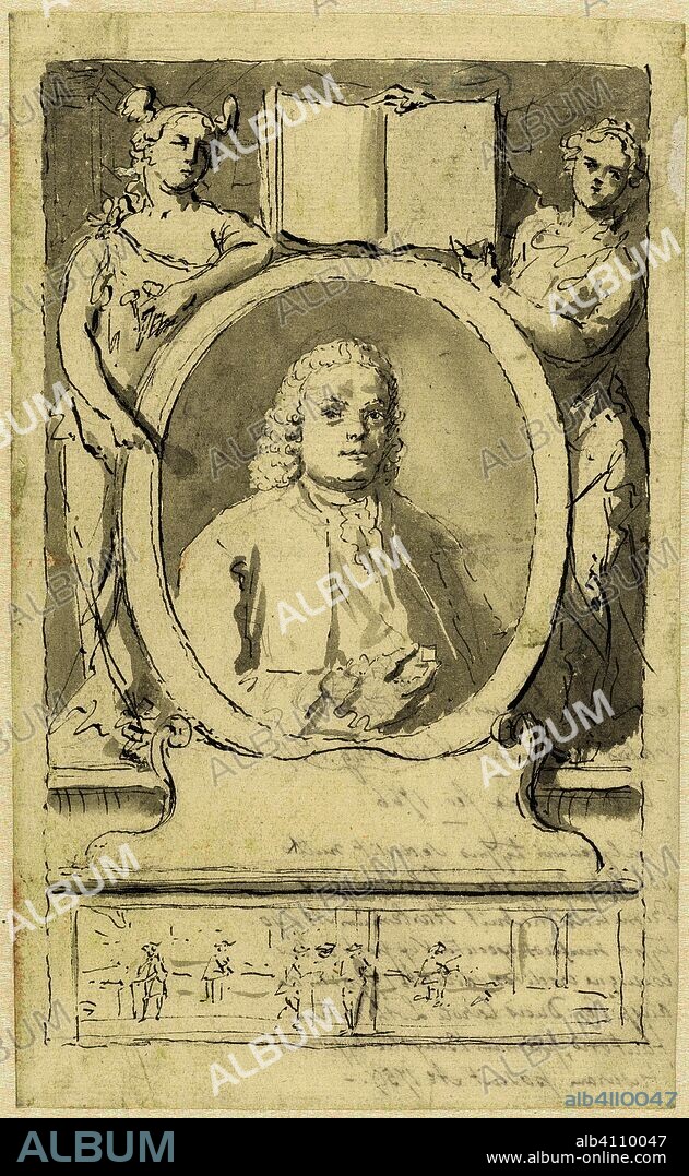 Portrait of the letter cutter Jacobus Franciscus Rosart. Draughtsman: Cornelis van Noorde. Dating: 1766. Measurements: h 186 mm × w 113 mm.