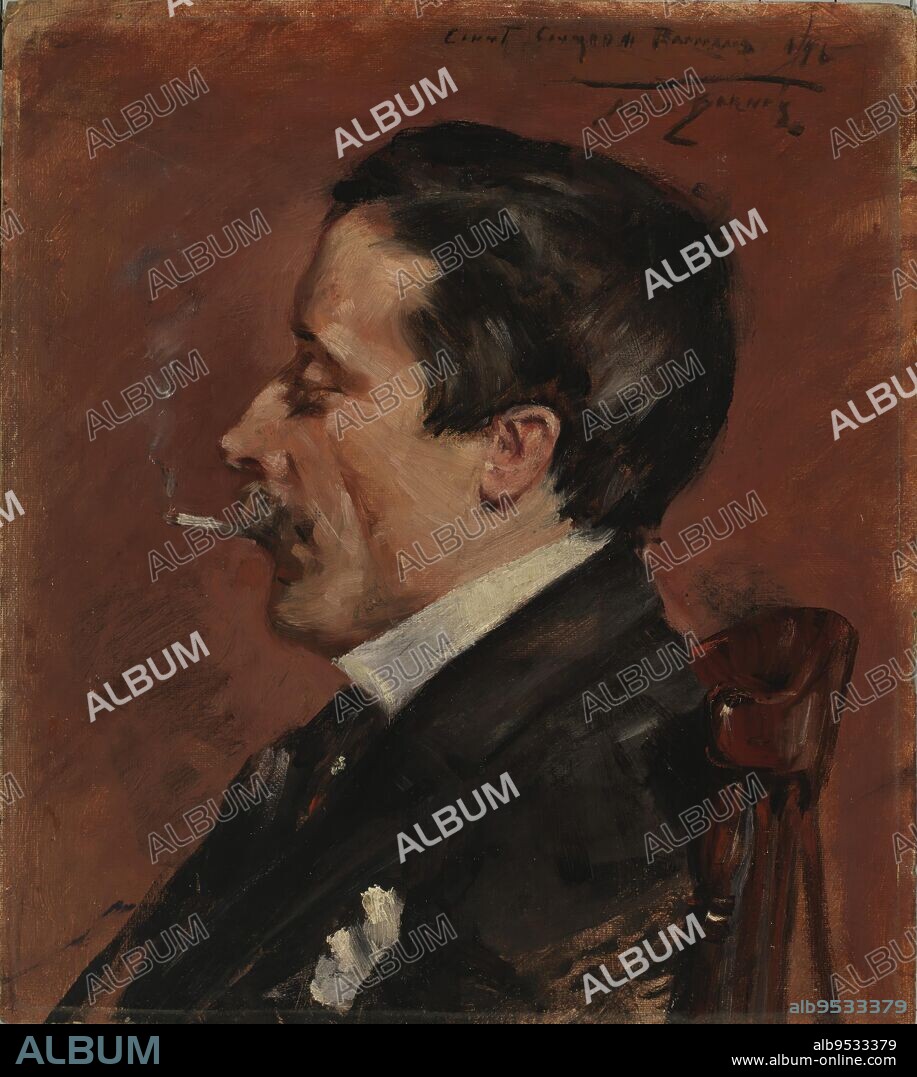ALICE PIKE BARNEY. Man with Cigarette. Date: 1896. oil on canvas.