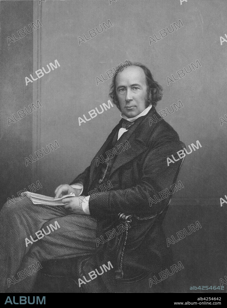 DANIEL JOHN POUND. 'Henry W. Acland, Esq. .D. F.R.S. &c', 1850s. Portrait of British physician Sir Henry Wentworth Acland, 1st Bt (1815-1900). Acland served as personal physician to the then Prince of Wales on his tour of Canada and the United States in 1860. He was also interested in public health: he published a study of the outbreak of cholera at Oxford in 1854, and sat on the Royal Commission on sanitary laws in England and Wales in 1869.