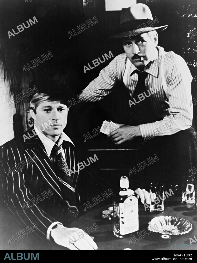 PAUL NEWMAN and ROBERT REDFORD in THE STING, 1973, directed by GEORGE ROY HILL. Copyright UNIVERSAL PICTURES.