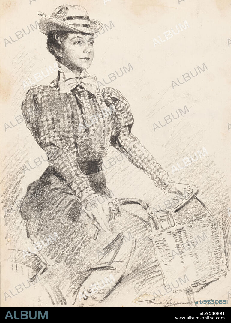ERIC PAPE. Lillian Gish. Charcoal on paper. Date: 1937.