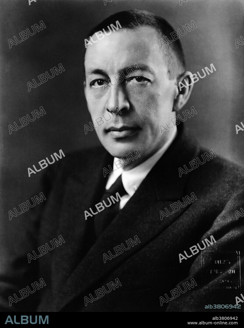 Portrait of Rachmaninoff, circa 1921. Sergei Vasilievich Rachmaninoff (April 1873 - March 28, 1943) was a Russian-born composer, pianist, and conductor. Rachmaninoff is widely considered one of the finest pianists of his day and, as a composer, one of the last great representatives of Romanticism in Russian classical music. Early influences of Tchaikovsky, Rimsky-Korsakov, and other Russian composers gave way to a thoroughly personal idiom that included a pronounced lyricism, expressive breadth, structural ingenuity, and a tonal palette of rich, distinctive orchestral colors. The piano is featured prominently in his compositional output. He made a point of using his own skills as a performer to explore fully the expressive possibilities of the instrument. He was famed for possessing a clean and virtuosic piano technique. His playing was marked by precision, rhythmic drive, notable use of staccato and the ability to maintain clarity when playing works with complex textures. He died of melanoma in 1943, just four days before his 70th birthday. A choir sang his All Night Vigil at his funeral.