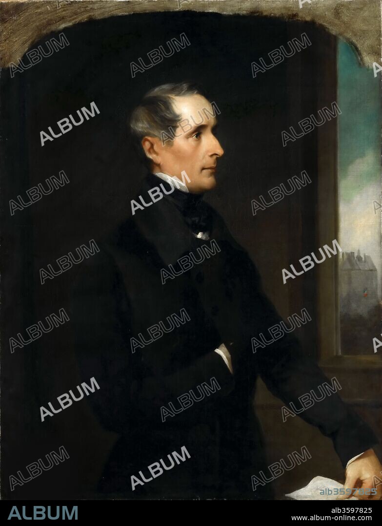 HENRY WYNDHAM PHILLIPS. Portrait of Alphonse de Lamartine (1790-1869).