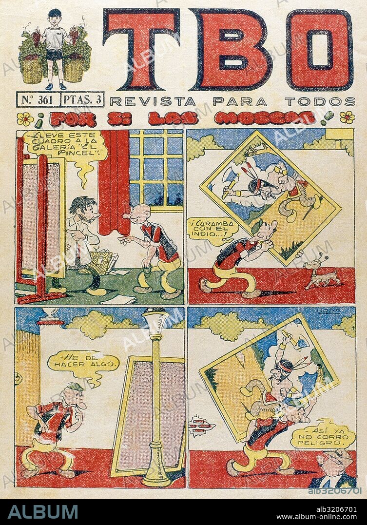TBO. Portada del semanario infantil fundado en Barcelona (año 1917). Número 361.