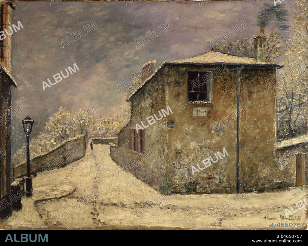 'La maison de Berlioz a Montmartre' peinture periode blanche entre 1908-1914 de UTRILLO Maurice (1883-1955) ADAGP. Credit: Coll. Bouquignaud/Kharbine-Tapabor.