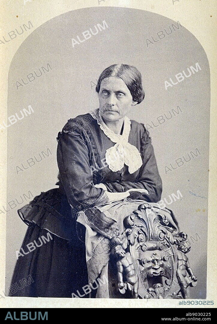 Susan B. Anthony 1870. A prominent American civil rights leader who played a pivotal role in the 19th century women's rights movement to introduce women's suffrage into the United States.