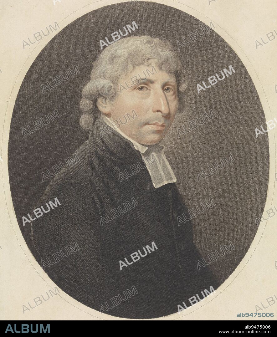 Portrait of Johan Otto Meijer, pastor of the Restored Evangelical Lutheran Church in Amsterdam since 1804. Portrait of Johan Otto Meijer, print maker: Jacobus Wijsman, (mentioned on object), publisher: Johannes Groenewoud Jansz, (mentioned on object), Amsterdam, 1804 - 1827, paper, etching, h 379 mm × w 271 mm.