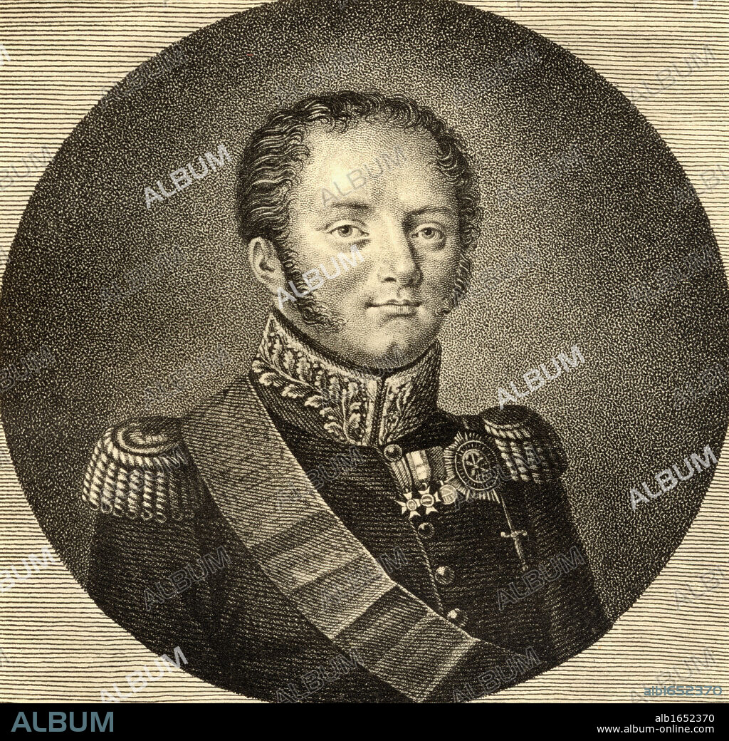 Alexander I of Russia.1777-1825. Aleksandr Pavlovich Romanov or Tsar Alexander I (The Blessed), Emperor of Russia, 1801-1825. Photo-etching from a rare print. From the book ' Lady Jackson's Works XIII. The Court of the Tuileries I' Published London 1899.