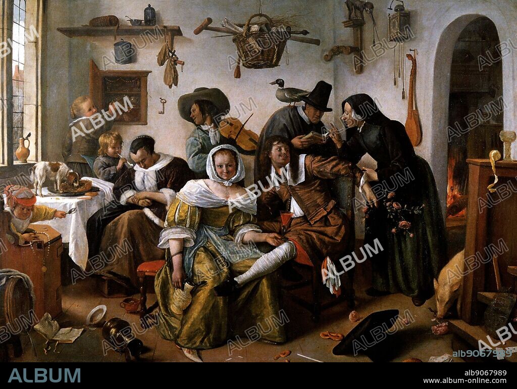 The World Upside Down, Jan Steen (1663) Jan Havickszoon Steen (c. 1626 buried February 3, 1679) was a Dutch genre painter of the 17th century (also known as the Dutch Golden Age). Psychological insight, sense of humour and abundance of colour are marks of his trade.