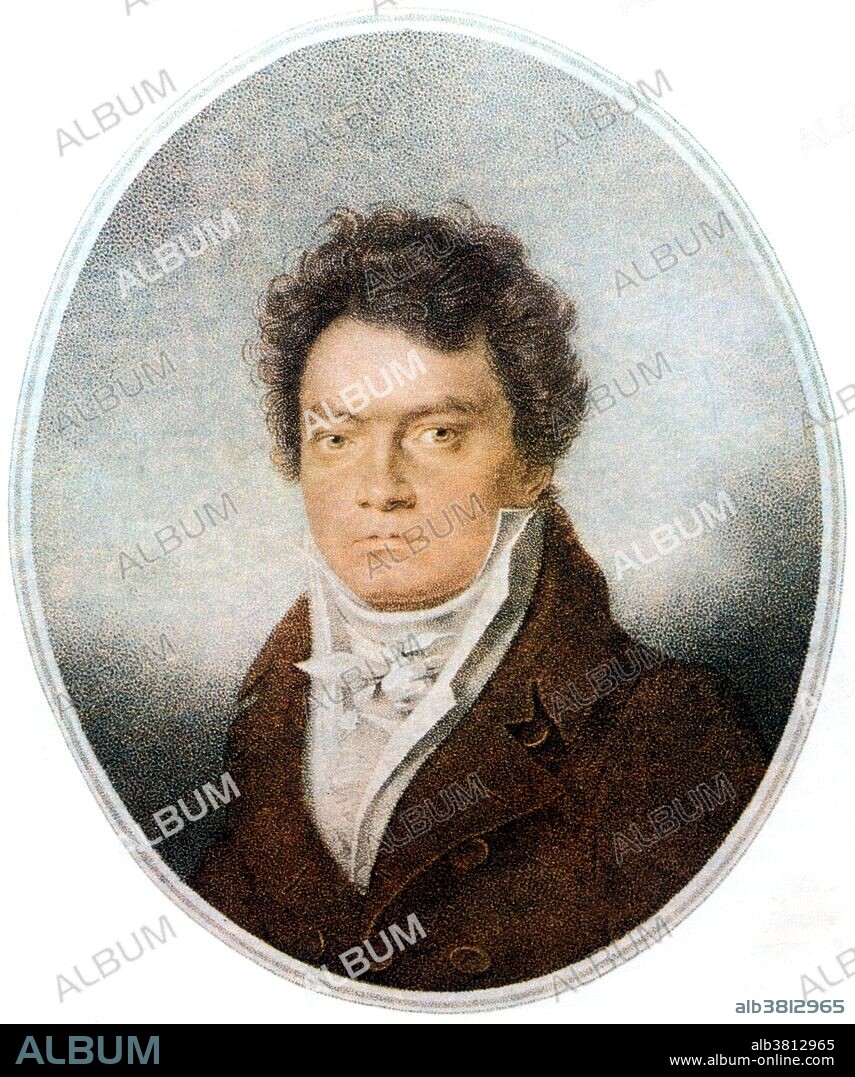 Ludwig van Beethoven (baptized December 17, 1770 - March 26, 1827) was a German composer and pianist. A crucial figure in the transition between the Classical and Romantic eras in Western art music, he remains one of the most famous and influential of all composers. Beethoven was born in Bonn, but moved to Vienna in his early 20s, studying with Joseph Haydn and quickly gaining a reputation as a virtuoso pianist. His hearing began to deteriorate in his late twenties, yet he continued to compose, conduct, and perform, even after becoming completely deaf. In about 1800 his hearing began to deteriorate, and by the last decade of his life he was almost totally deaf. He gave up conducting and performing in public but continued to compose; many of his most admired works come from this period. He died in 1827 at the age of 56 during a thunderstorm. His friend Anselm HÃ¼ttenbrenner, who was present at the time, said that there was a peal of thunder at the moment of death. An autopsy revealed significant liver damage, which may have been due to heavy alcohol consumption. His funeral procession on was attended by an estimated 20,000 Viennese citizens. Franz Schubert, who died the following year and was buried next to Beethoven, was one of the torchbearers.