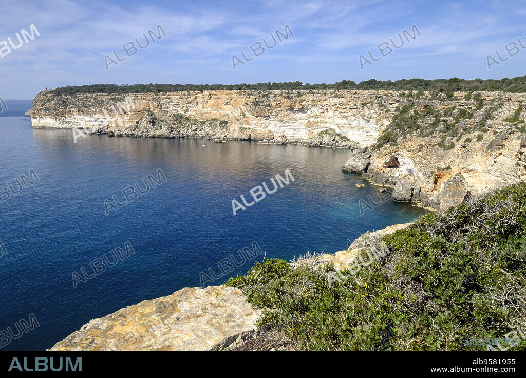 Ses Pedreres, Cap Blanc,.Coastline between Cala Pi and Cap Blanc, marina of llucmajor, Municipality of Llucmajor, Mallorca, balearic islands, spain, europe.
