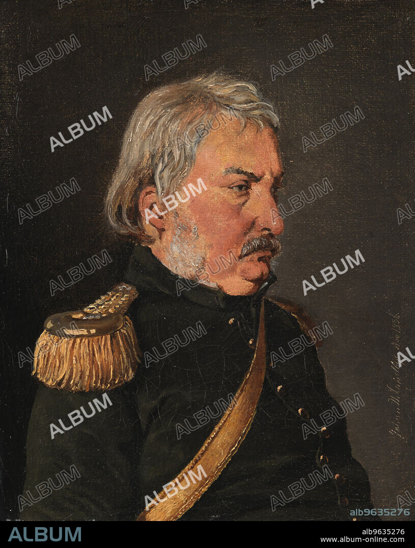 JOHAN THOMAS LUNDBYE. Colonel Joachim Theodor Lundbye, the artist's father, 1836.