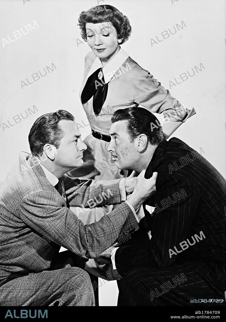 CLAUDETTE COLBERT, GEORGE BRENT y ROBERT YOUNG en SE VENDE UNA NOVIA, 1949 (BRIDE FOR SALE), dirigida por WILLIAM D. RUSSELL. Copyright CREST PRODUCTIONS.