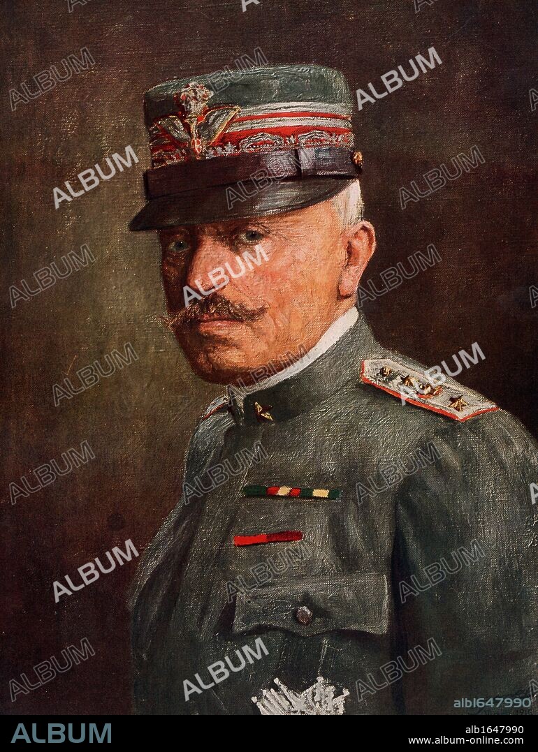 General Luigi Cadorna (1850-1928) Italian army officer, Chief-of-staff of the Italian army at the outbreak of the First World War until his dismissal after the defeat of the Italians at Caporetto in October 1917.  (Photo by: Universal History Archive/UIG via Getty Images).