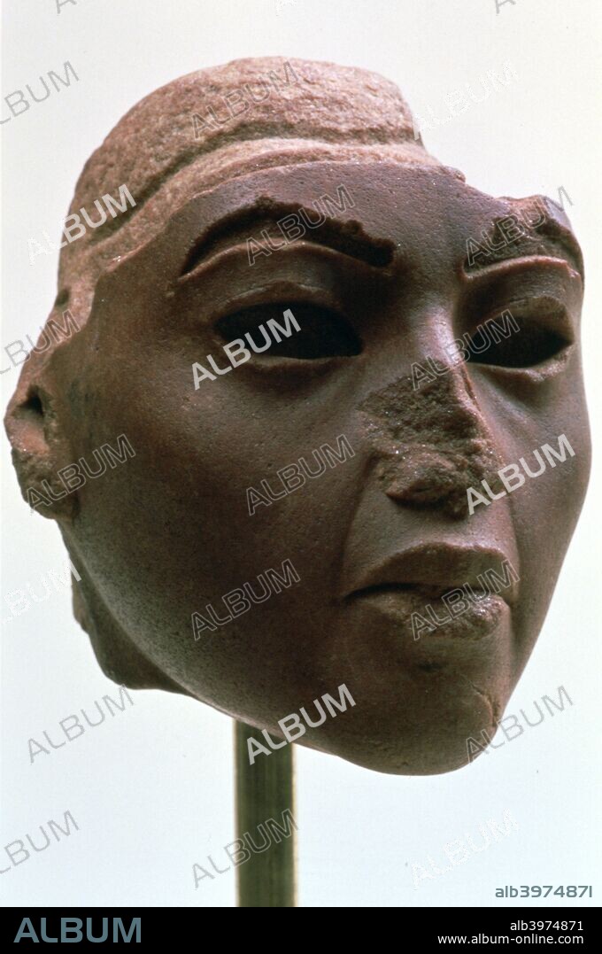 Head of the Ancient Egyptian Queen Tiye, c1388-1340 BC. Tiye was the chief queen of the 18th Dynasty pharaoh Amenhotep III and the mother of Akhenaten and was an influential personality during the lives of both kings. From the collection of the Metropolitan Museum of Art, New York.