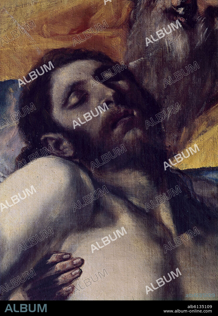 EL GRECO. 'The Trinity' (detail), 1577-1579, Oil on canvas, P00824.