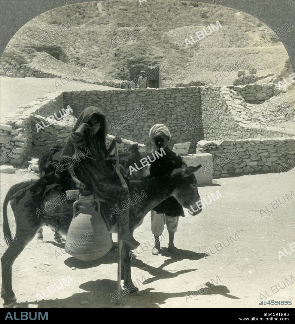 'Tomb of King Tut-Ankh-Amen, Valley of the Kings, Egypt', c1930s. Tomb of Tutankhamun, pharaoh of the 18th dynasty during the New Kingdom of Egyptian history was excavated by British archaeologist Howard Carter in 1891.  From "Tour of the World". [Keystone View Company, Meadville, Pa., New York, Chicago, London].