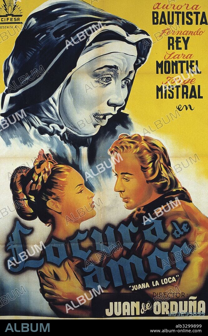 PELICULA : LOCURA DE AMOR , 1948. BASADA EN LA OBRA HOMONIMA DE MANUEL TAMAYO Y BAUS. DIRECTOR JUAN DE ORDUÑA. ACTORES : AURORA BAUTISTA , FERNANDO REY.