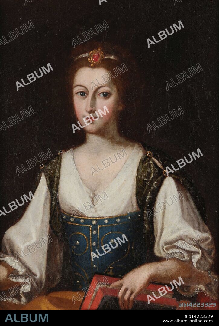 JOSEFA DE OBIDOS. Portrait of Infanta Isabel Luísa Josefa of Portugal (1669-1690).