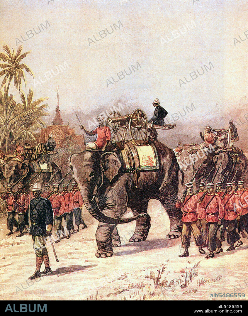 The Franco-Siamese War of 1893 started when French Indochina's Governor-General Jean de Lanessan sent Auguste Pavie as consul to Bangkok to bring Laos under French rule. The government in Bangkok, mistakenly believing that they would be supported by the British government, refused to concede territory east of the Mekong and instead reinforced their military and administrative presence. In July, the French sent two of their gunships up the Chao Phraya River into Bangkok. They came under fire but forced their way through. With guns trained on the Grand Palace in Bangkok, the French delivered an ultimatum to the Siamese on July 20 which included handing over Laos. When Siam, which was ruled by King Chulalongkorn, did not immediately comply unconditionally to the ultimatum, the French blockaded the Siamese coast. In the end the Siamese submitted fully to the French conditions, finding no support from the British. In addition, the French demanded as guarantees the temporary occupation of Chantaburi and the demilitarisation of Battambang, Siemreap (Siem Reap) and the western bank of the Mekong. Both parties signed the Franco-Siamese Treaty on 3 October 1893, in which the Siamese agreed to cede Laos to France, an act that led to the significant expansion of French Indochina. In 1896, France signed a treaty with Britain that defined the border between Laos and the British territory in Upper Burma.