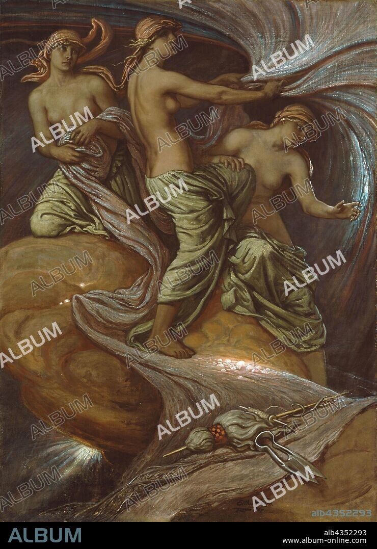 The Fates Gathering in the Stars, 1887, Elihu Vedder, American, 1836–1923, United States, Oil on canvas, 113 × 82.6 cm (44 1/2 × 32 1/2 in.).