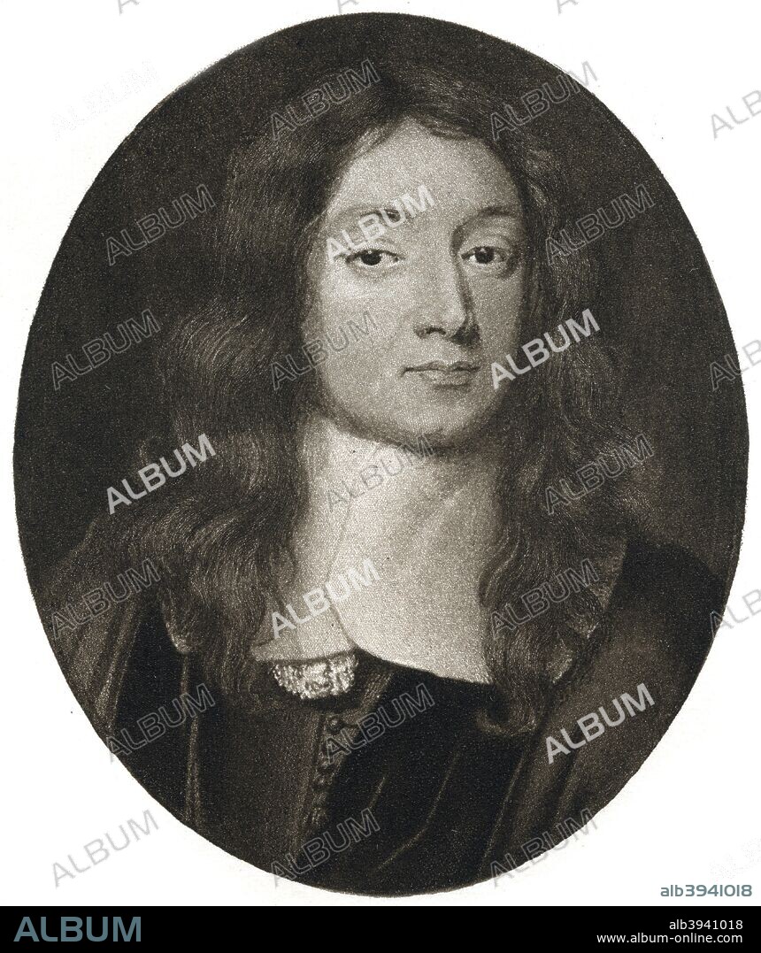 John Milton, English poet, 17th century, (1899). Portrait of Milton (1608-1674) who became totally blind in about 1652. Illustration from Samuel Rawson Gardiner's Oliver Cromwell, (Goupil & Co, London, Paris, New York, 1899).
