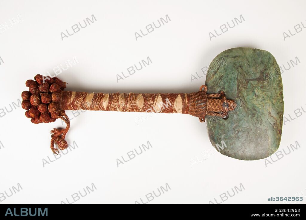 Battle axe. Culture: New Caledonia. Dimensions: L. 9 1/16 in. (23 cm); W. 6 5/8 in. (16.8 cm); D. 7/16 in. (1.1 cm).