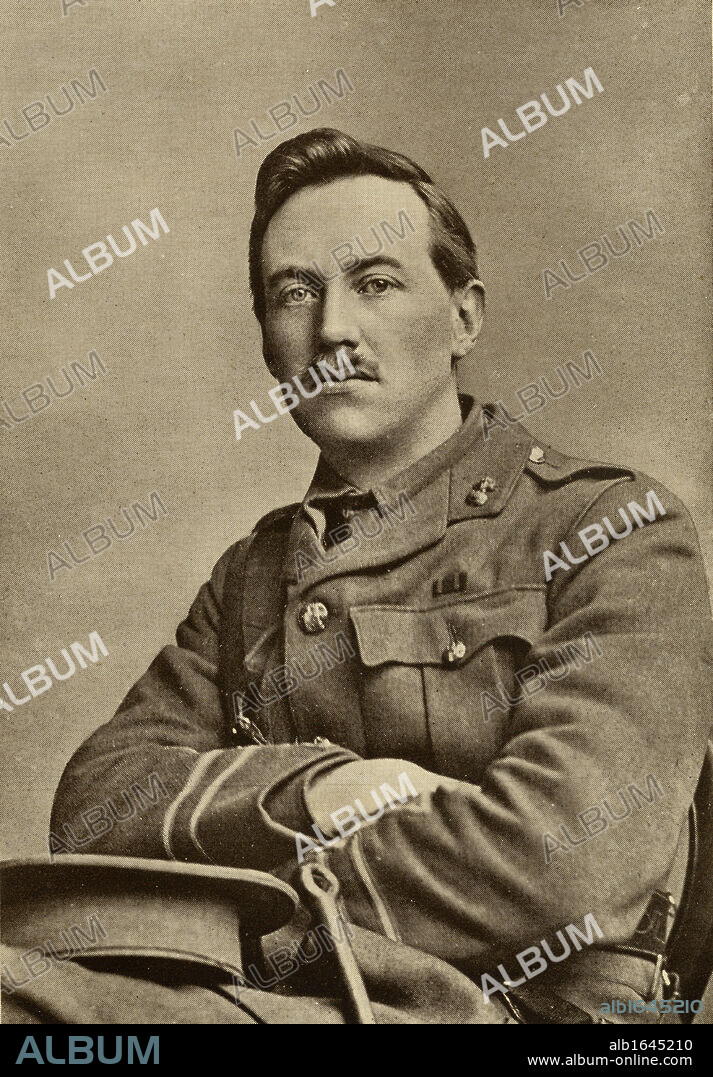 Lord Dunsany, Edward John Moreton Drax Plunkett, 1878-1957. English author. From the book "The Masterpiece Library of Short Stories, The War".