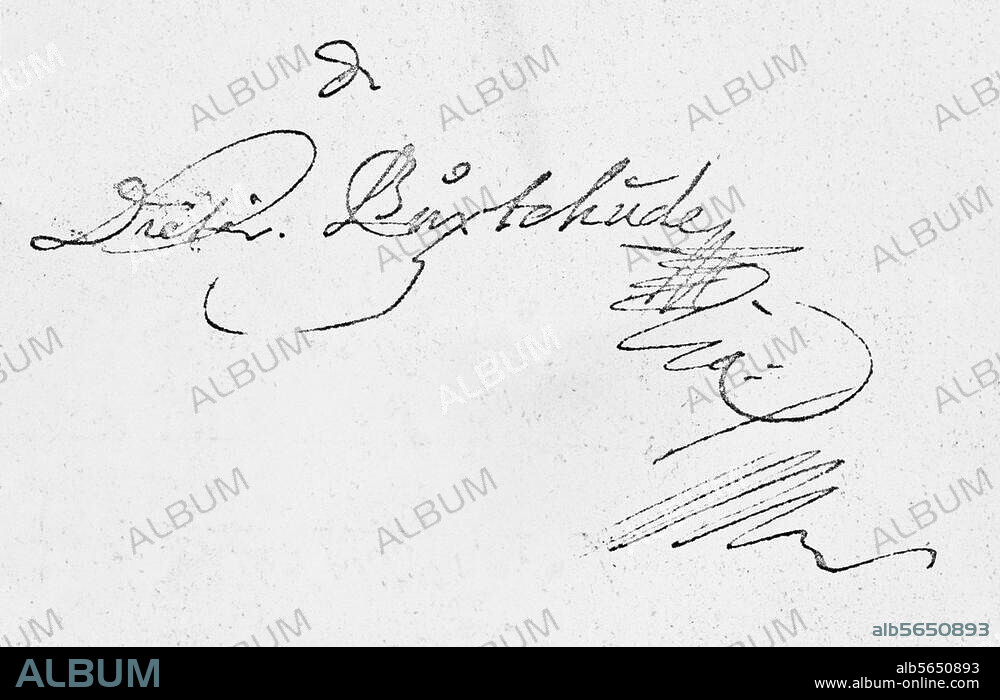 Buxtehude, Dietrich Organist und Komponist um 1637 - 1707. Eigenhändige Unterschrift.