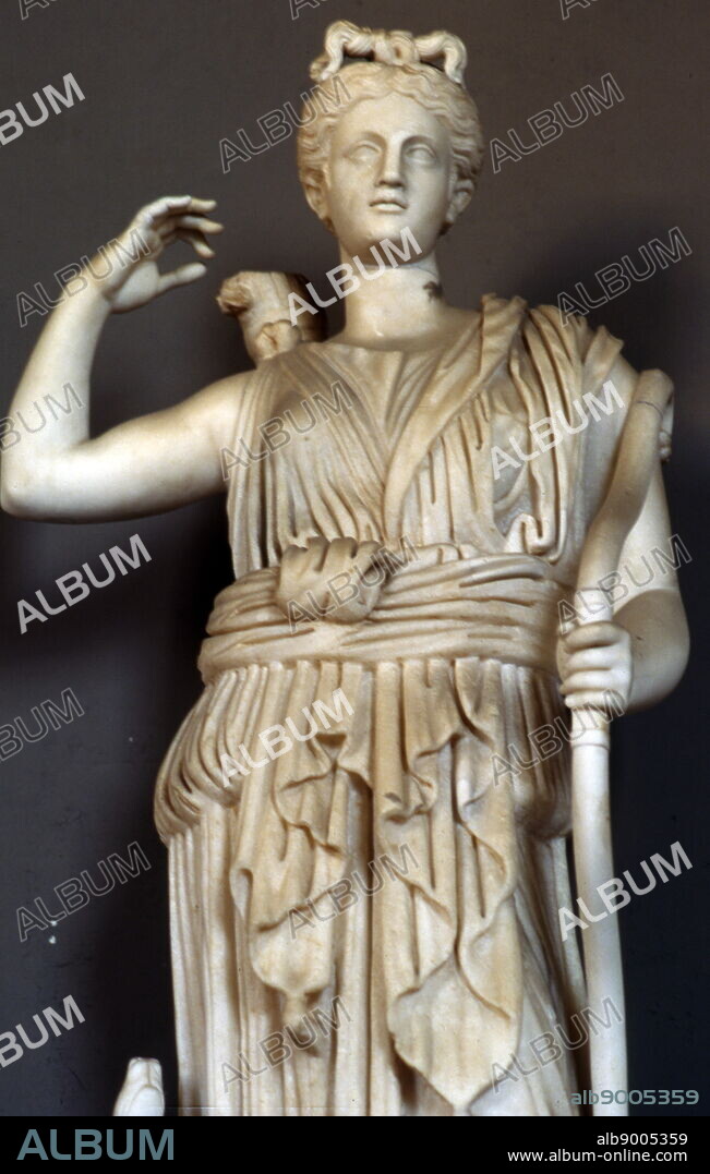 Statue of Diana (Artemis) the Huntress in the Vatican Museums. Ist century AD.