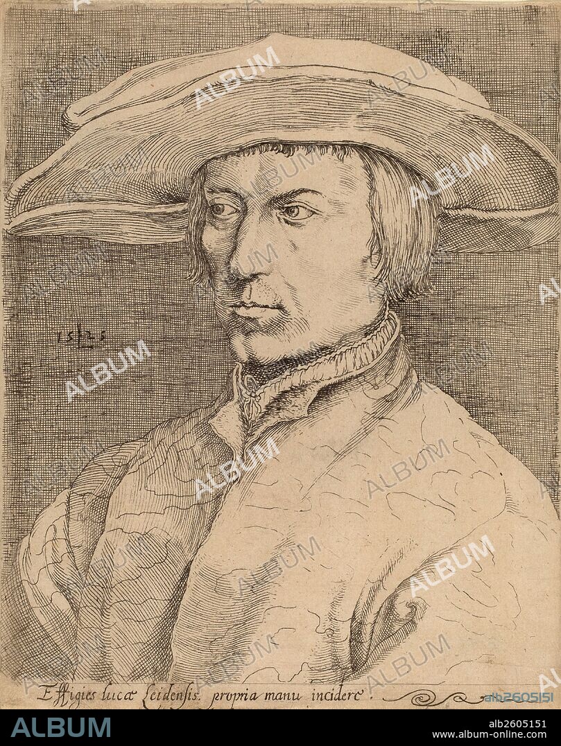 Style of Lucas van Leyden after Albrecht Dürer, Self-Portrait, 1525, etching.
