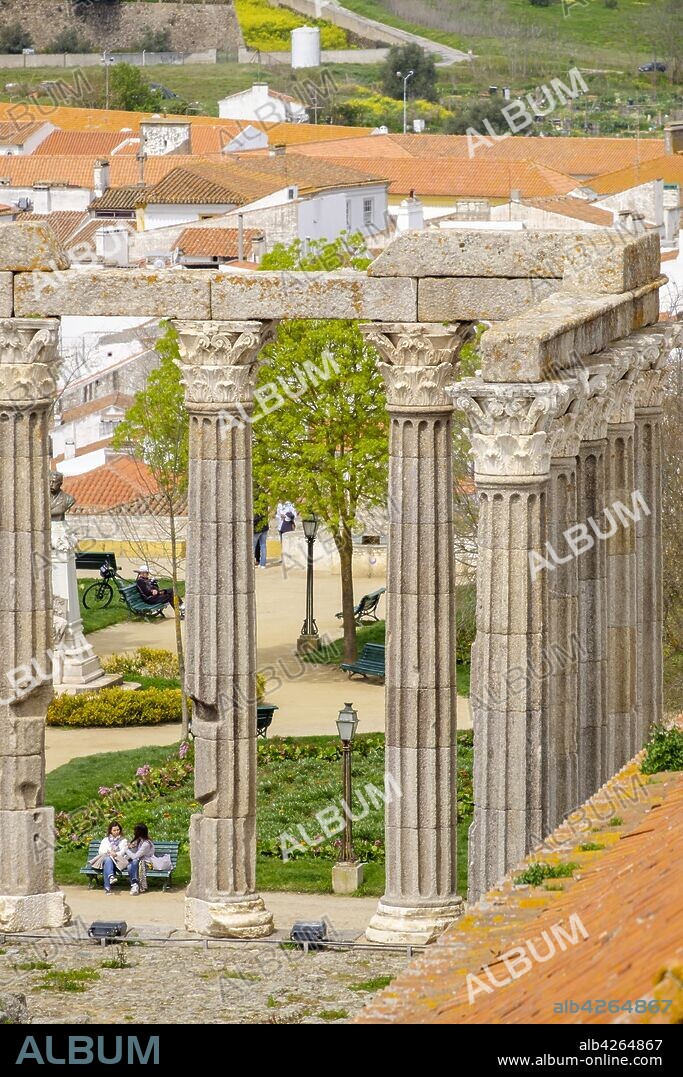 Templo romano de Évora, Templo de Diana , Évora, Alentejo, Portugal.
