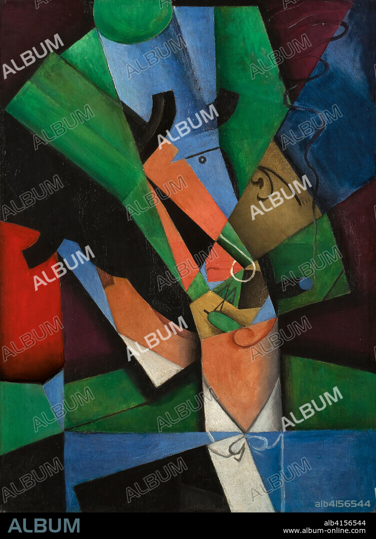 Juan Gris (Madrid, 1887-Boulogne-sur-Seine, 1927). El fumador (Frank Haviland) (1913). Óleo sobre lienzo. 73 x 54 cm.