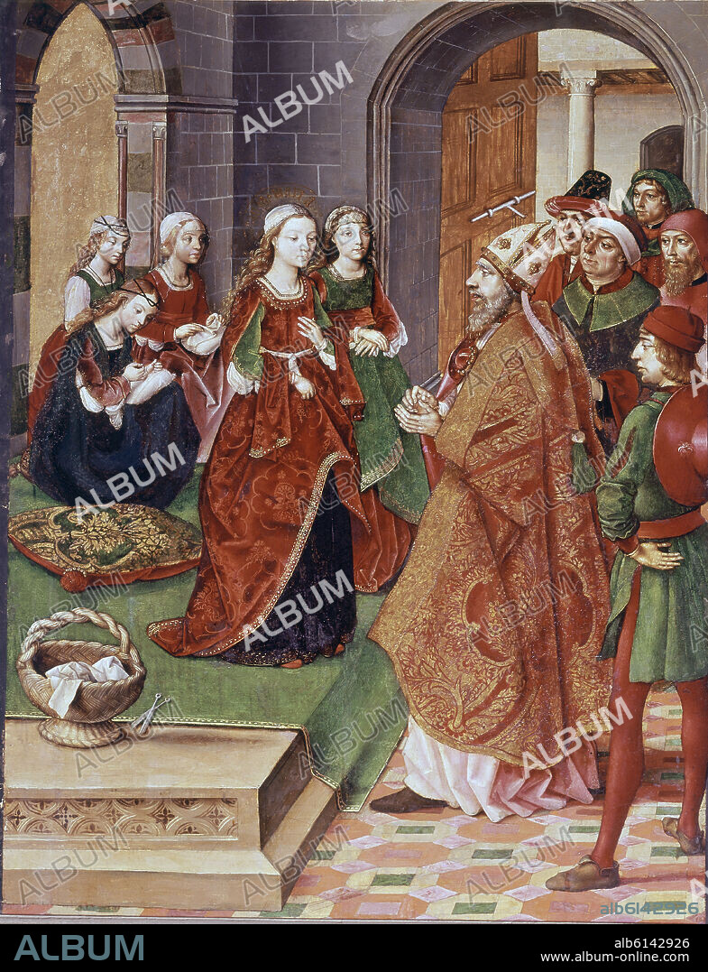 PEDRO BERRUGUETE. LA VIRGEN Y SUS PRETENDIENTES-HACIA 1490- RENACIMIENTO ESPAÑOL.