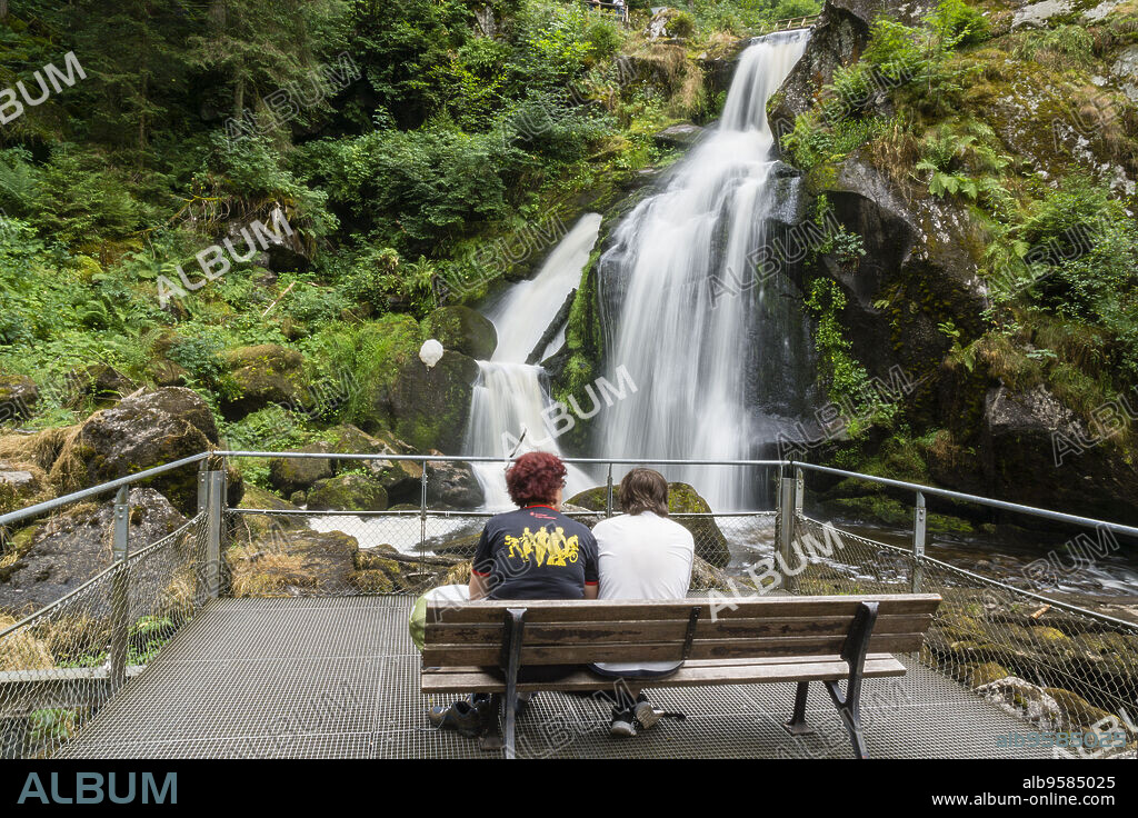 waterfalls Triberg, - Triberger Wasserfälle- with a descent of 163 meters, river Gutach, Triberg, Black Forest region, Germany, Europe.